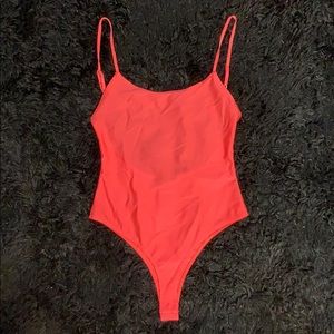 Coral Forever 21 Bodysuit